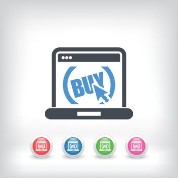 Illustration of buy button on website