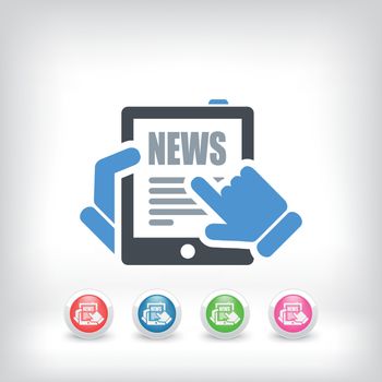 Illustration of web journal news icon