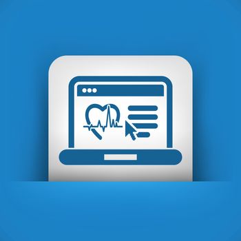 Illustration of medical website page