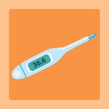 Thermometer to measure the temperature of 36.6 degrees Celsius medical measuring device