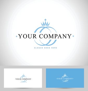 Jewelry Company Logo Design. Creative ring vector logo. Abstract rings icon.