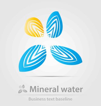 Mineral water business icon for creative design