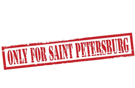 Rubber stamp with text only for Saint Petesburg inside, vector illustration