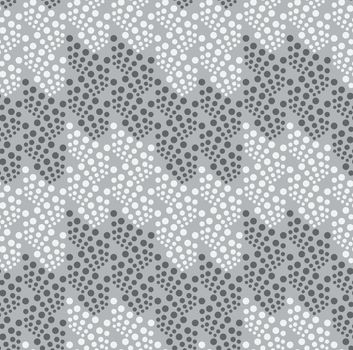 Seamless stylish geometric background. Modern abstract pattern. Flat monochrome design.Monochrome pattern with light and dark gray dot clusters on gray.