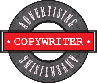 Advertising Copywriter symbol for the people working in this business. Vector illustration.