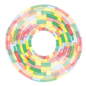 colorful illustration  with  abstract colored circle on white background