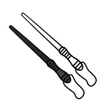 Vector illustration : Truncheon on a white background.