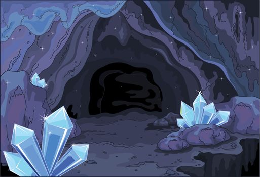 Illustration of a fairy cave