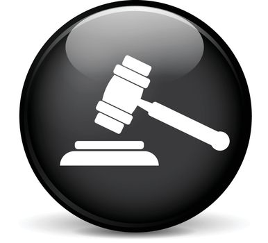 Illustration of law modern design black sphere icon
