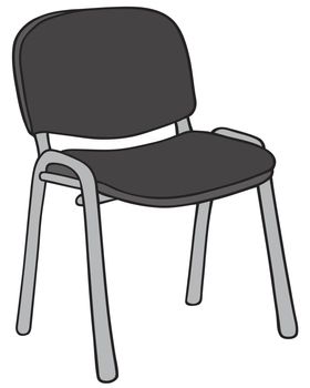 Hand drawing of a black office chair
