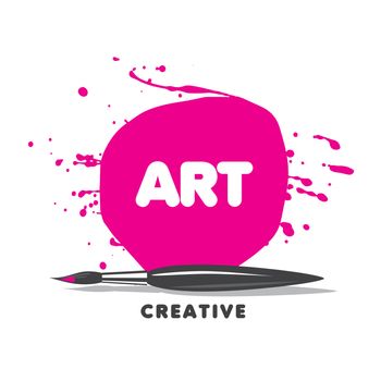 vector logo brush, paint and spray