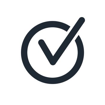 rounded check mark icon