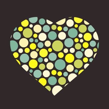 Background with heart. Love symbol. Vector illustration for romantic nostalgia design.