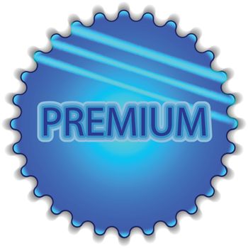 Big blue button labeled "Premium"