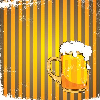 cold beer theme graphic art vector illustration