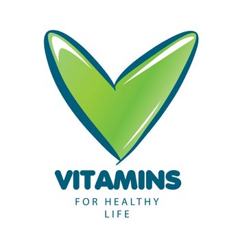 vector logo vitamins with green tick