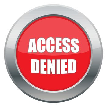 An access denied icon in red isolated on a white background