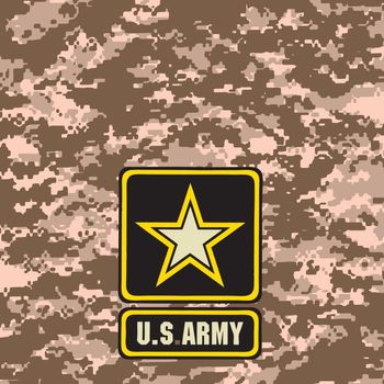 Beige Army camouflage background for use in the field. Vector illustration.