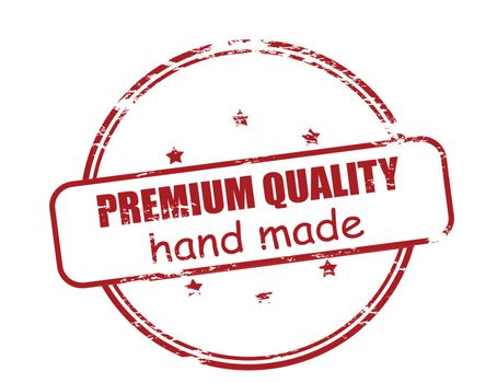 Rubber stamp with text premium quality inside, vector illustration