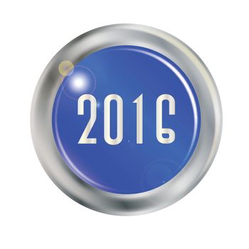 A button with the legend 2016 over white