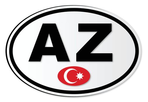 The AZ plate attached to vehicles from Azerbaijan traveling abroad