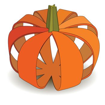 Abstract applique pumpkin on Halloween. EPS 10 Vector