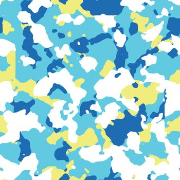 Seamless blue and yellow camo texture