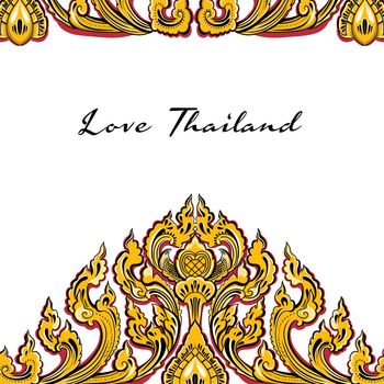 Vector thai floral decorative ornament. EPS illustration