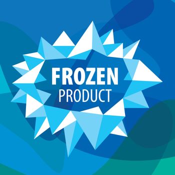 Abstract vector logo of the crystals for the frozen products
