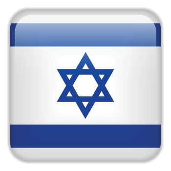 Vector - Israel Flag Smartphone Application Square Buttons