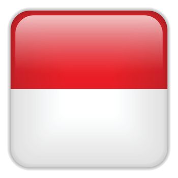 Vector - Monaco Flag Smartphone Application Square Buttons