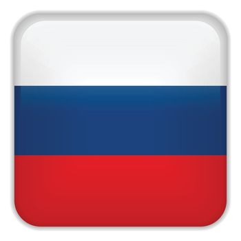 Vector - Russia Flag Smartphone Application Square Buttons