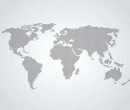 Vector illustration of a world map in the background