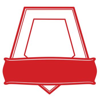Rubber pentagonal stamp with no text inside, vector illustration