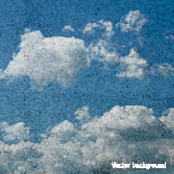 Vector background showing the sky.