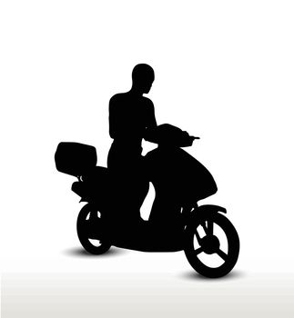 Vector image - bike silhouette, isolated on white background
