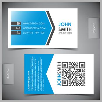Vector illustration with a business card template.