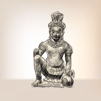 Drawing of Vishvakaman ,the divine architect