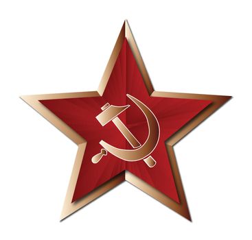 A Russian style army enamel pin cap badge