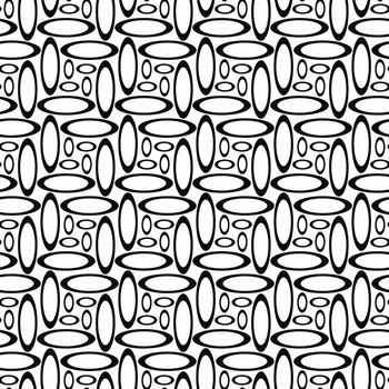 Monochrome abstract repeating ellipse pattern design background