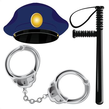 Facilities to police bodies bat and manacles with service cap