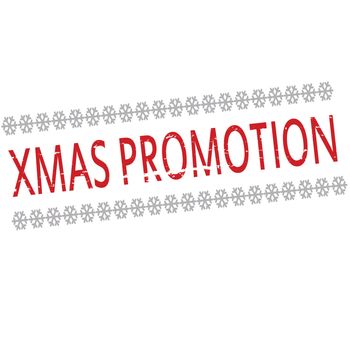 Rubber stamp with text Xmas promotion inside, vector illustration