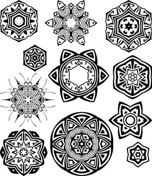 Tribal Tattoo Circular Vector Art