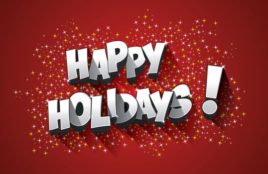 Happy Holidays greeting card design vector illustration