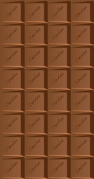A typical bar of milk Chocolate as a background
