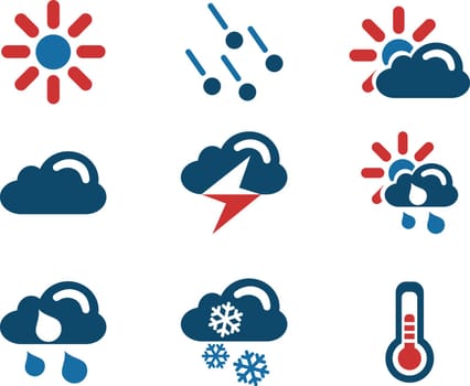Weather simple vector icons for web and user interface