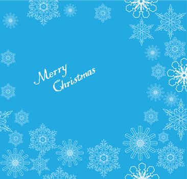 vector illustration of snowflake Christmas background