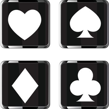 Casino elements vector icon set for web