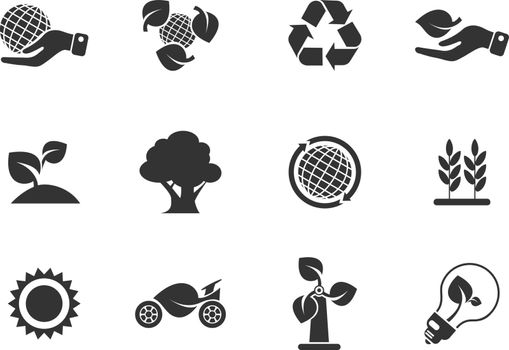 Ecology  simply symbols for web and user interface