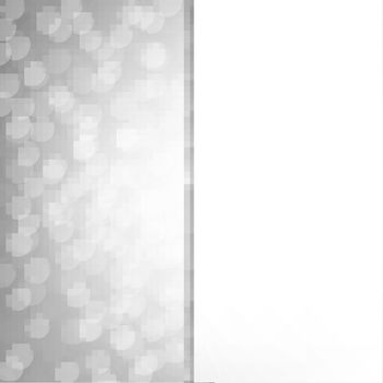 Silver Glitter Poster With Gradient Mesh, Vector Illustration